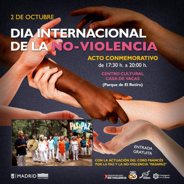 Evento en C.C. Casa de Vacas por el 2 de octubre Día Internacional de la No-Violencia
